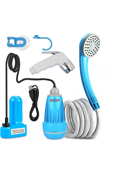 Jet2Go D1 portable shower with electric pump and 2200mAh rechargeable battery...