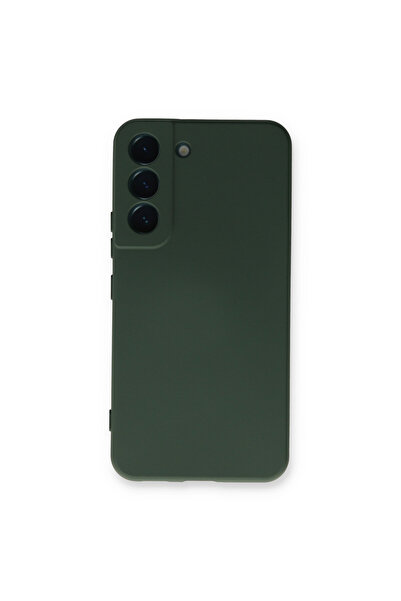 NewFace حافظة سامسونج جالاكسي S23 نانو مع داخلية مخملية من السيليكون - أخضر داكن