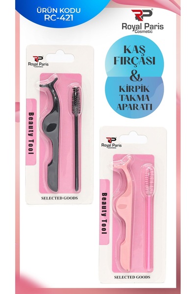 Dorsa Kaş Fırçası ve Kirpik Takma Aparatı 2'si Bir Arada