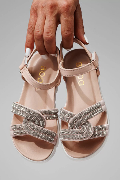 Zaira Sandale fete roz din piele ecologica Keira #21744 - 30