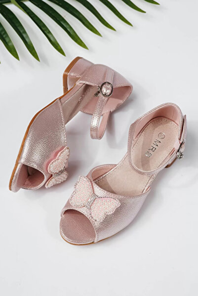Zaira Girls' pink sandals made of eco-leather Inna #21962 - 35