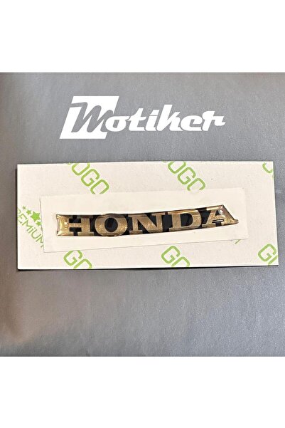 Motiker Honda Metal Altın Renk (Gold) Ön Cam Oval Damla Sticker Etiket Modeli