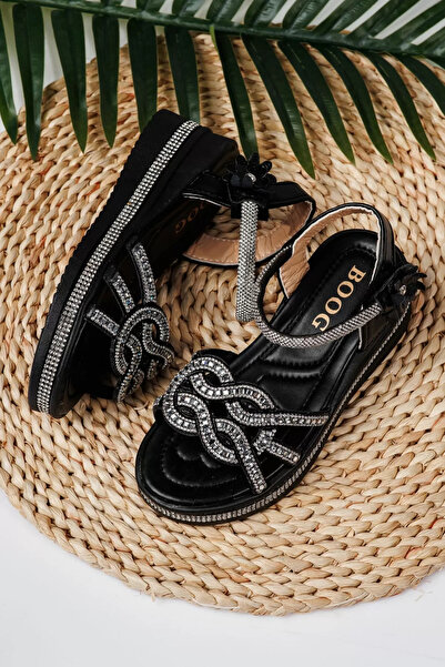 Zaira Μαύρα γυναικεία σανδάλια από οικολογικό δέρμα Lilith2 #21751 - 36