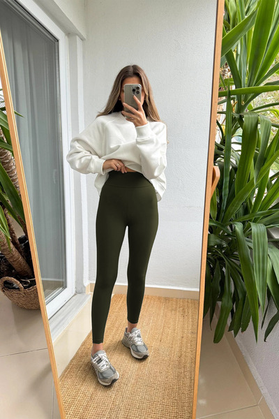 YAKAMEL Women's High Waist Recovery Fleece-Lined Tights