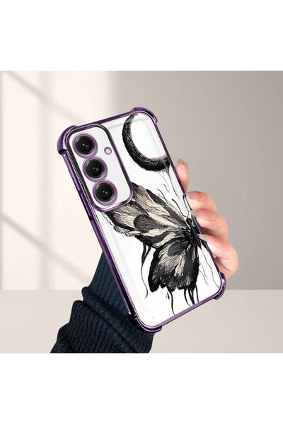 Hontinga غطاء هاتف شفاف متوافق مع سامسونج جالاكسي S25 مصنوع من السيليكون مضاد...