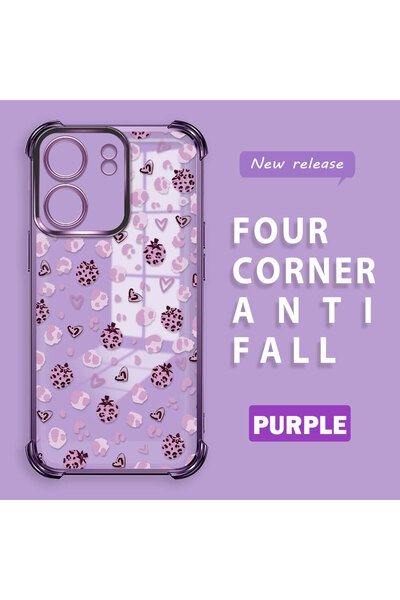 ucuc حافظة واقية من السيليكون الشفاف المتوافقة مع Xiaomi Poco C65 بأنماط الفر...