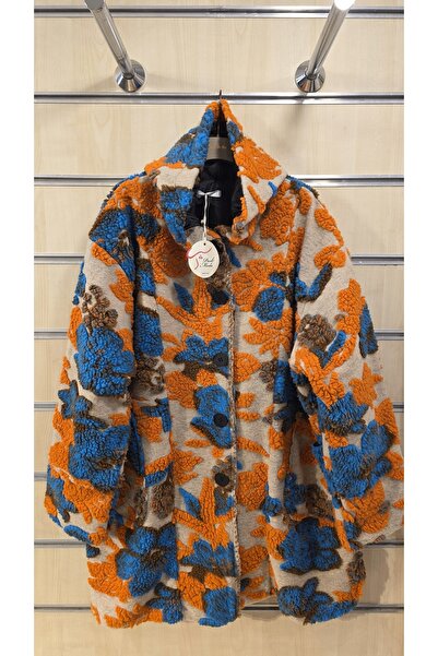 Park Moda Филцово палто с релефен флорален мотив