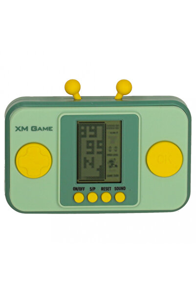 Ikonka Mini consola de jocuri portabila Brick Game Green