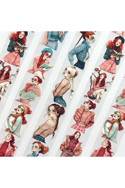 Onwize شريط PET كوزي نيت ميوز |   شريط لاصق بتصميم شتوي لألبومات القصاصات وال...