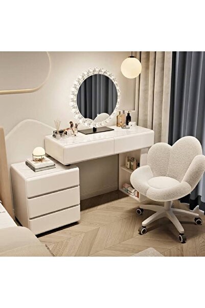 NKX طاولة زينة ذكية أنيقة وفعالة لمساحات المعيشة المعاصرة مع مرآة LED