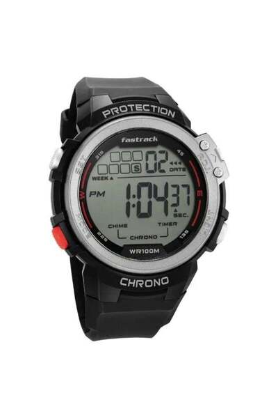 FASTRACK Digital Watch for Men - Round Silicone - 56 mm
