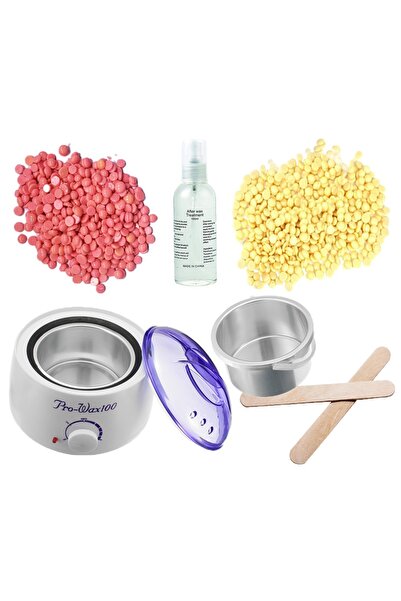 SELA Kit de epilare cu ceară nr. 612 cu granule de ceară reutilizabile - Ceară dublă (2 x 100 g)