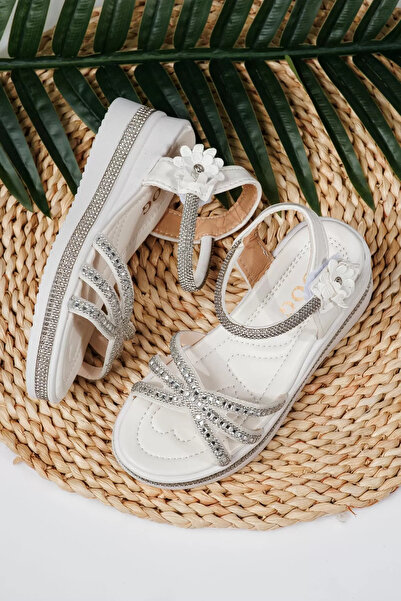 Zaira Λευκά σανδάλια για κορίτσια από οικολογικό δέρμα Ophelia2 #21757 - 36