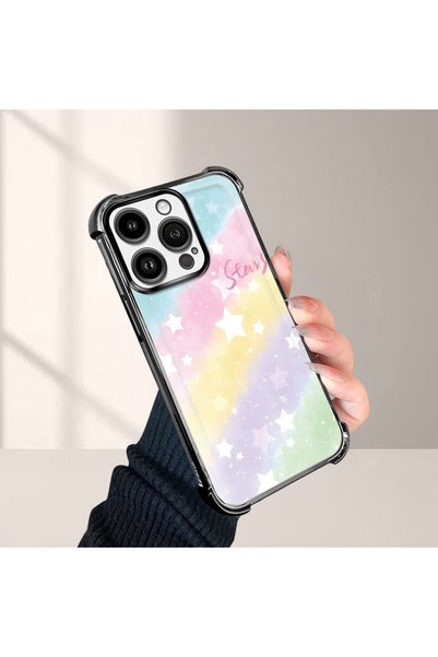 ucuc iPhone 14 Pro Compatible Transparent Silicone Flutter Protective Case Ra...