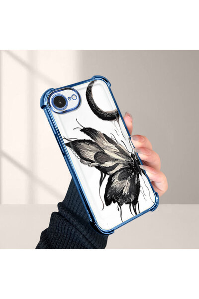 Hontinga غطاء هاتف شفاف متوافق مع آيفون 16e مصنوع من السيليكون مضاد للسقوط بت...