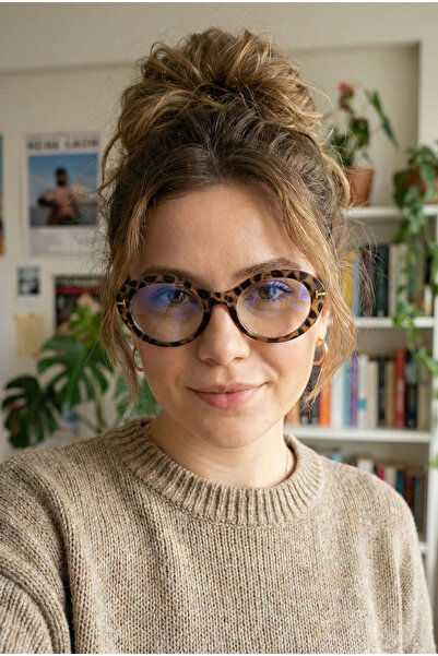 TARSS نظارات دوري بوردو النسائية ذات الضوء الأزرق البيضاوية الشكل