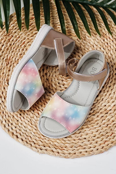 Zaira Χρυσά σανδάλια για κορίτσια από οικολογικό δέρμα Kaida2 #21729 - 29