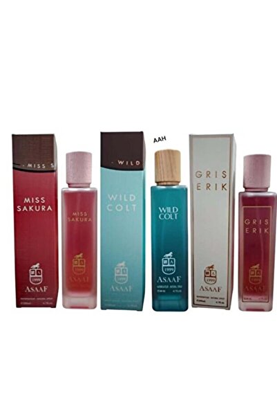 ASSAF مجموعه عطر عساف وايلد كولت و مس ساكيرا و جريس ايريك 200مل