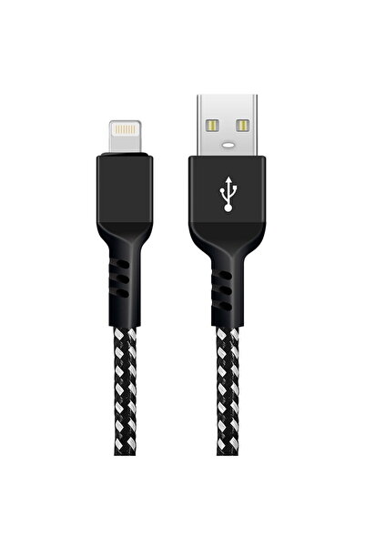 Maclean Lightning cable, 2.4A, data transfer, 5V/2.4A, black, 1m length, MCE472