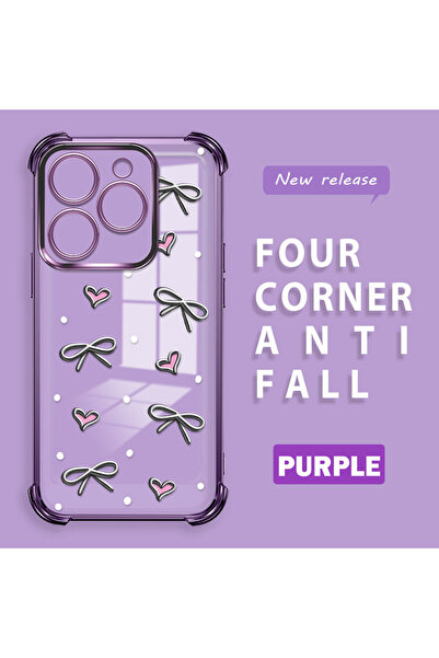 ucuc حافظة حماية من السيليكون الشفاف المتوافقة مع Infinix Hot 40i بأنماط قلب