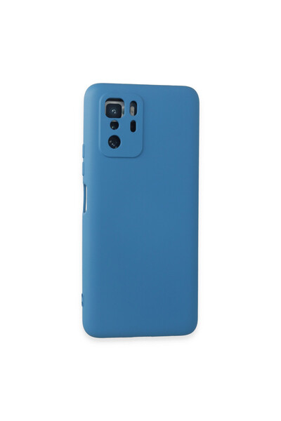 NewFace غلاف هاتف Xiaomi Poco X3 GT مصنوع من السيليكون المخملي الداخلي - أزرق