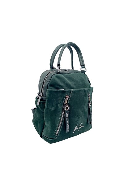 EVoStyle Geantă/Rucsac de damă Velina Fabbiano VF25-363S (Verde) – Design versatil 2 în 1