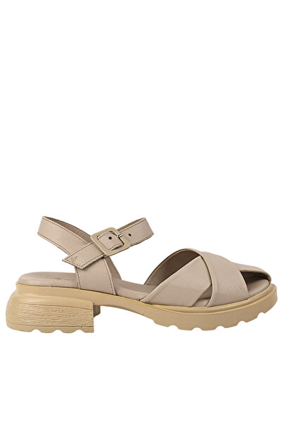 Anna Viotti Casual sandals, women, ANNA VIOTTI, D47-1090 gray, leather 40