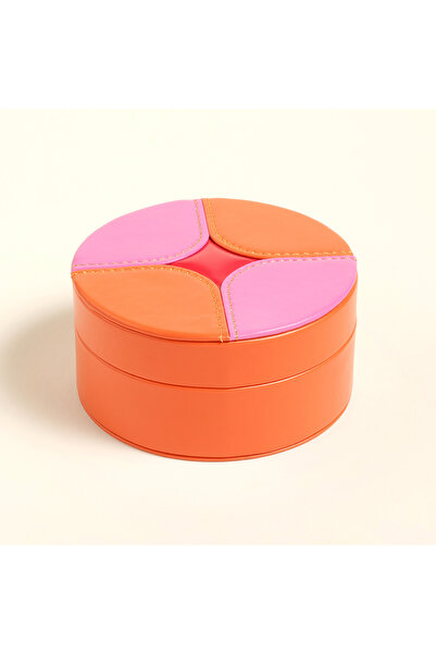 Zsa Zsa Zsu Meılın Pvc Takı Kutusu 13.2x13.2x6.2 Cm Turuncu