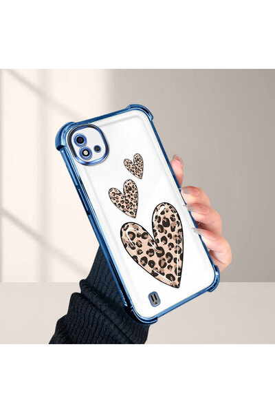 ucuc حافظة واقية من السيليكون الشفاف المتوافقة مع Realme C20/C20A بأنماط الفهد