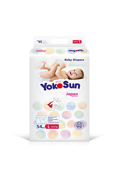 YokoSun Baby Diapers, size 4 / L (9-13 kg) 54 pieces, 1 pack