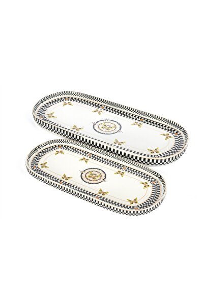 Mikasa Moor طبق بيضاوي مونارك 2 قطعة 26×12 سم 34×15 سم