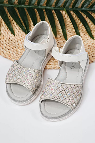 Zaira Λευκά σανδάλια για κορίτσια από οικολογικό δέρμα Yara #21732 - 35