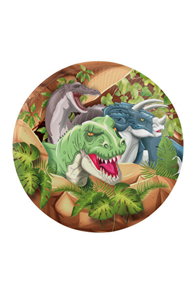 BEENsmile Set 8 farfurii dinozauri 18 cm