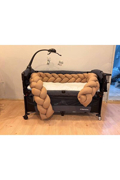 Cozibo واقي سرير محبوك ثلاثي الطبقات بطول 350 سم - واقي سرير