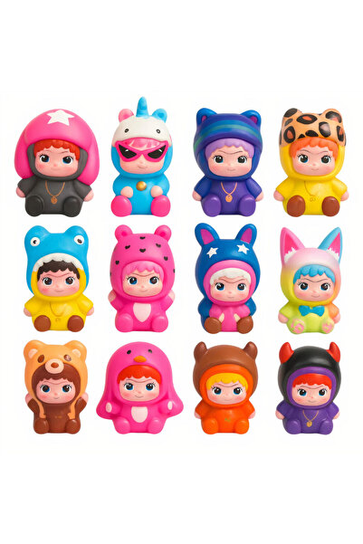 JML1 Figurine pufoase Wakuku, set 12, anti-stres, 10 cm, modele diferite
