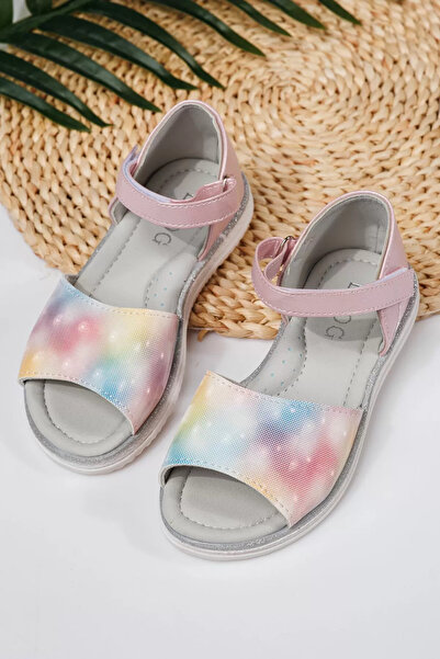 Zaira Ροζ σανδάλια για κορίτσια από οικολογικό δέρμα Kaida #21725 - 36