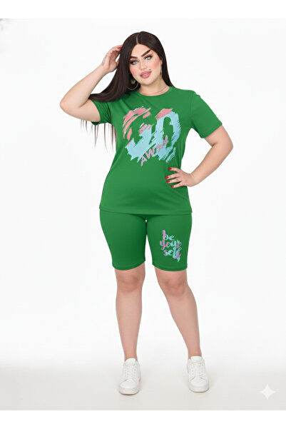 Nice Model Slogan Print Tracksuit Women Comfortable Jersey Set with Elastic W...