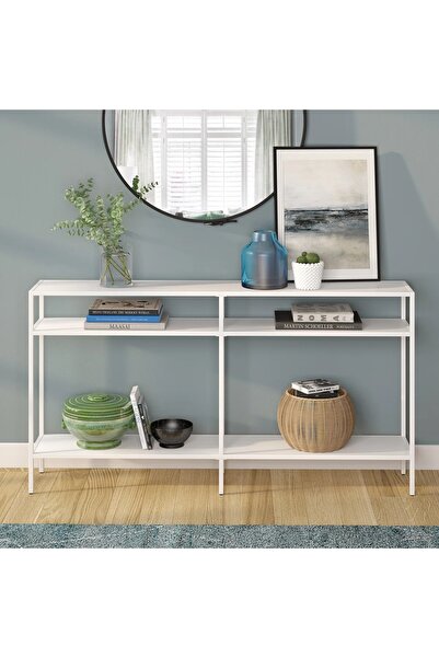 MERZANA Modern Metal Ayaklı Siyah Dresuar | Minimal & Şık Dekoratif Konsol Masa