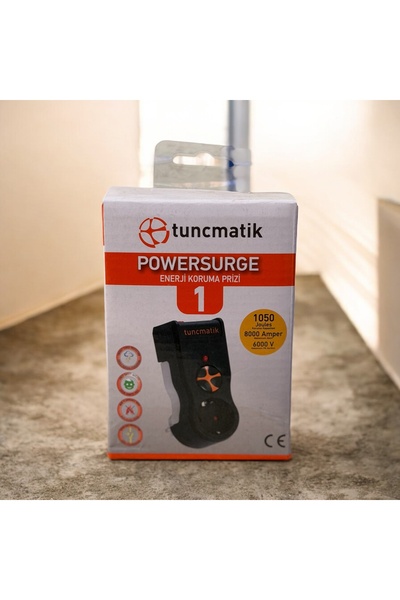 Tunçmatik TUNCMATIK TSK19020 Enerji Koruma Priz 1050 Joule Tekli Siyah