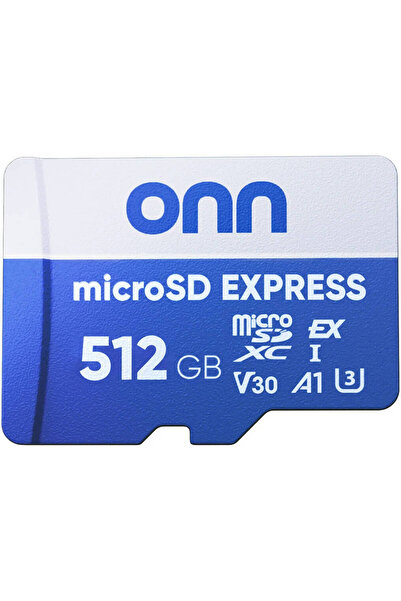 Onn MicroSDXC Express Card, 512GB, 800MB/S Read Speed, 600 MB/s Write Speed, Compatible with Nintend