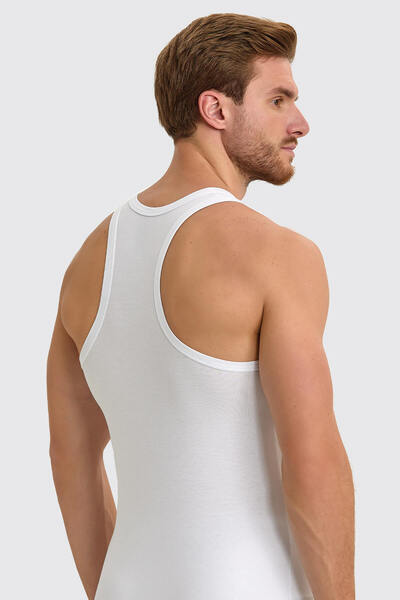 Berrak 10412, 6'lı Paket Erkek Modal Lycralı Sporcu Askılı Atlet BRK10412-6