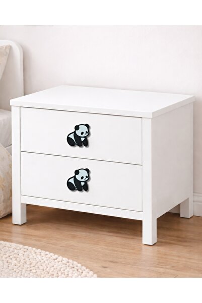 EBNA Children's Room Drawer Handle with Single Cute Panda Figure – Decorative...