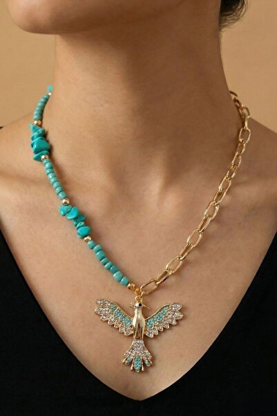 Pemila Design Turquoise Phoenix Figured Necklace – Symbol of Power and Renewal