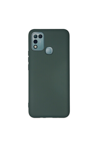 NewFace حافظة انفينيكس هوت 10 بلاي مصنوعة من السيليكون المخملي الداخلي - أخضر...