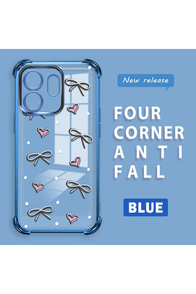 ucuc حافظة حماية من السيليكون الشفاف المتوافقة مع Infinix Smart 9 بأنماط قلب