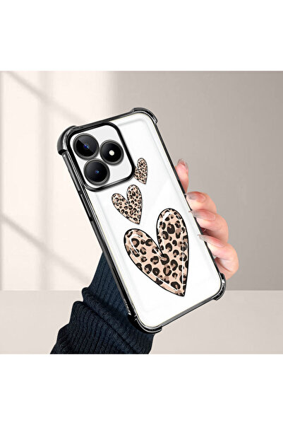 ucuc حافظة واقية من السيليكون الشفاف المتوافقة مع Realme C53 بأنماط الفهد