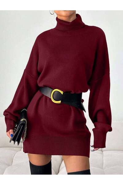 Get Crazy Turtleneck Mini Dress