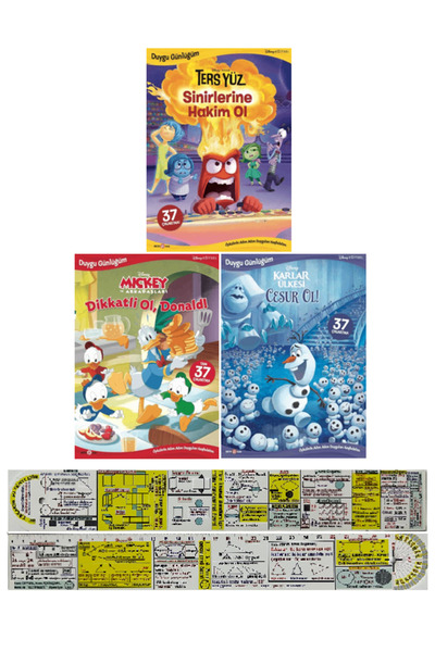 Beta Yayınları Disney Duygu Günlüğüm 3 Kitap Set/Ters Yüz + Mickey + Karlar Ü...