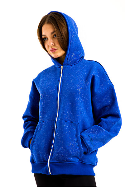 Fer Valiant سترة رياضية بسحاب من سيليرينج قصة فضفاضة