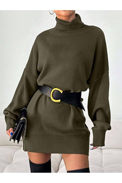 Get Crazy Turtleneck Mini Dress